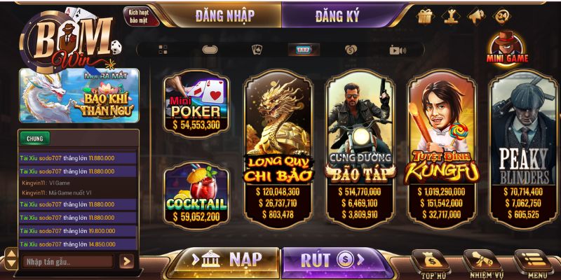 Bomwin Nổ hũ - Sảnh chơi game đẳng cấp, thưởng cao